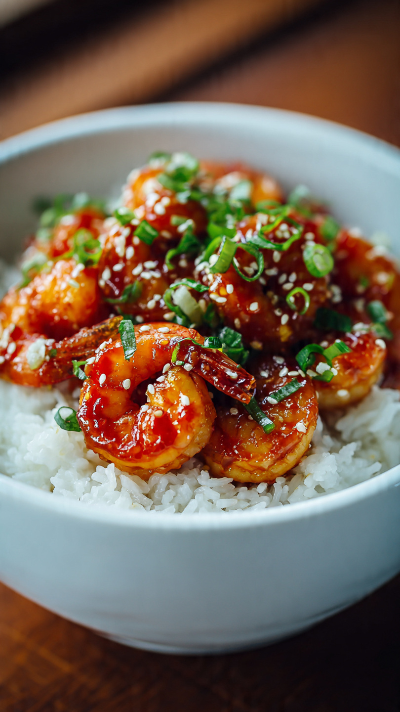 Sweet Chili Shrimp with Tropical Pineapple Glaze
