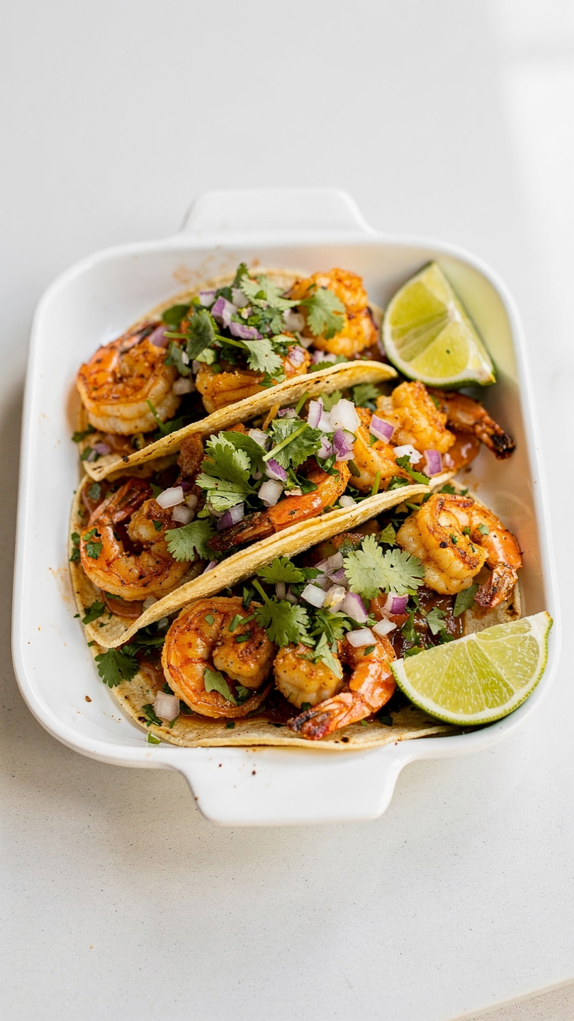 Bang Bang Shrimp Tacos with Crispy Fried Shrimp and Mango Slaw