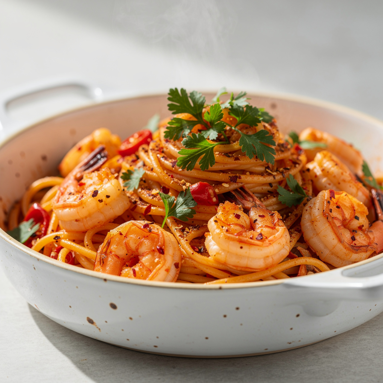 Spicy Shrimp Pasta with Cajun Butter Sauce