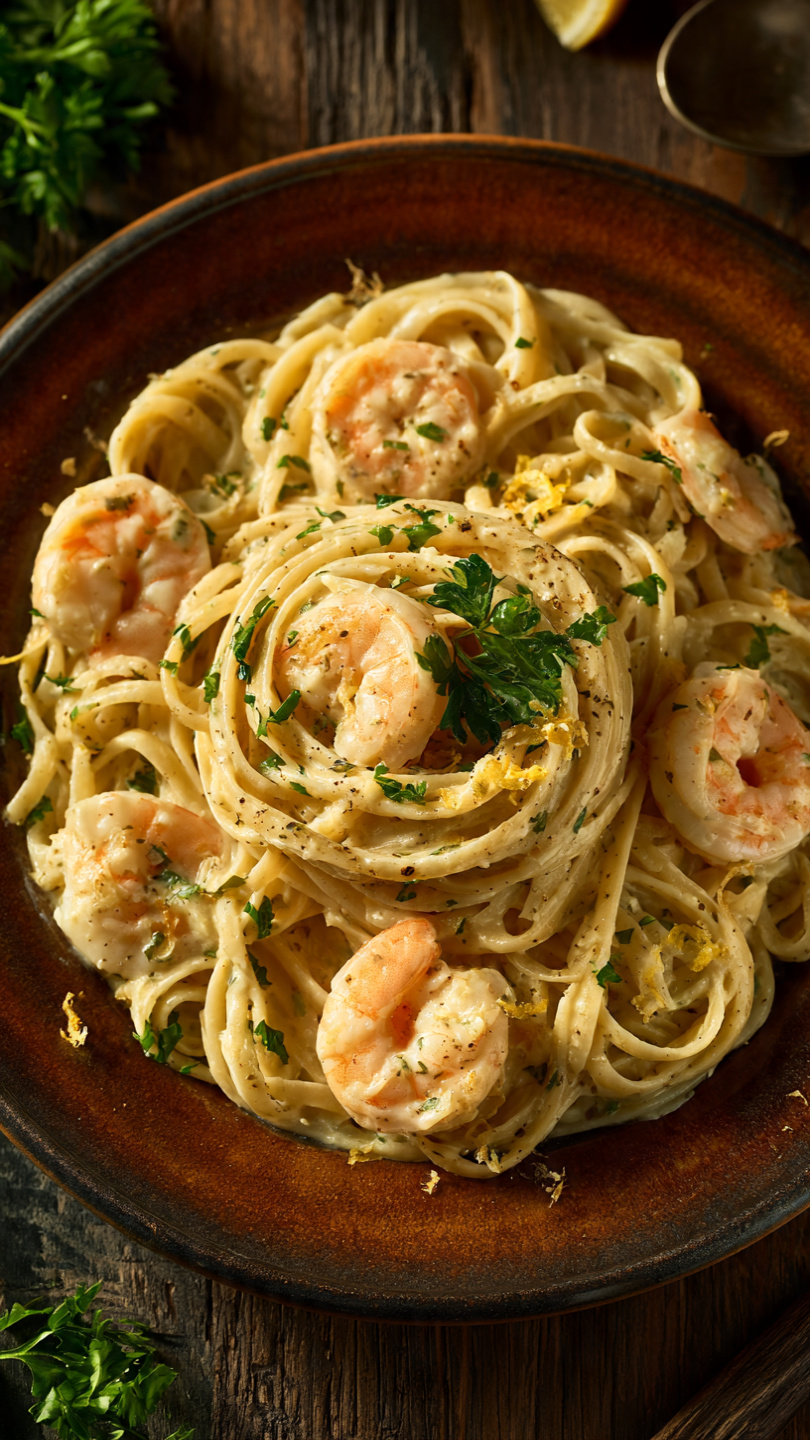 Creamy Lemon Shrimp Pasta