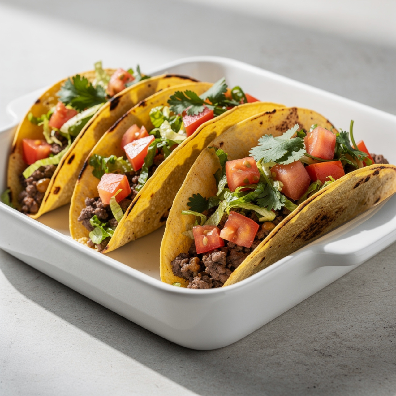 Ground Beef Baked Tacos