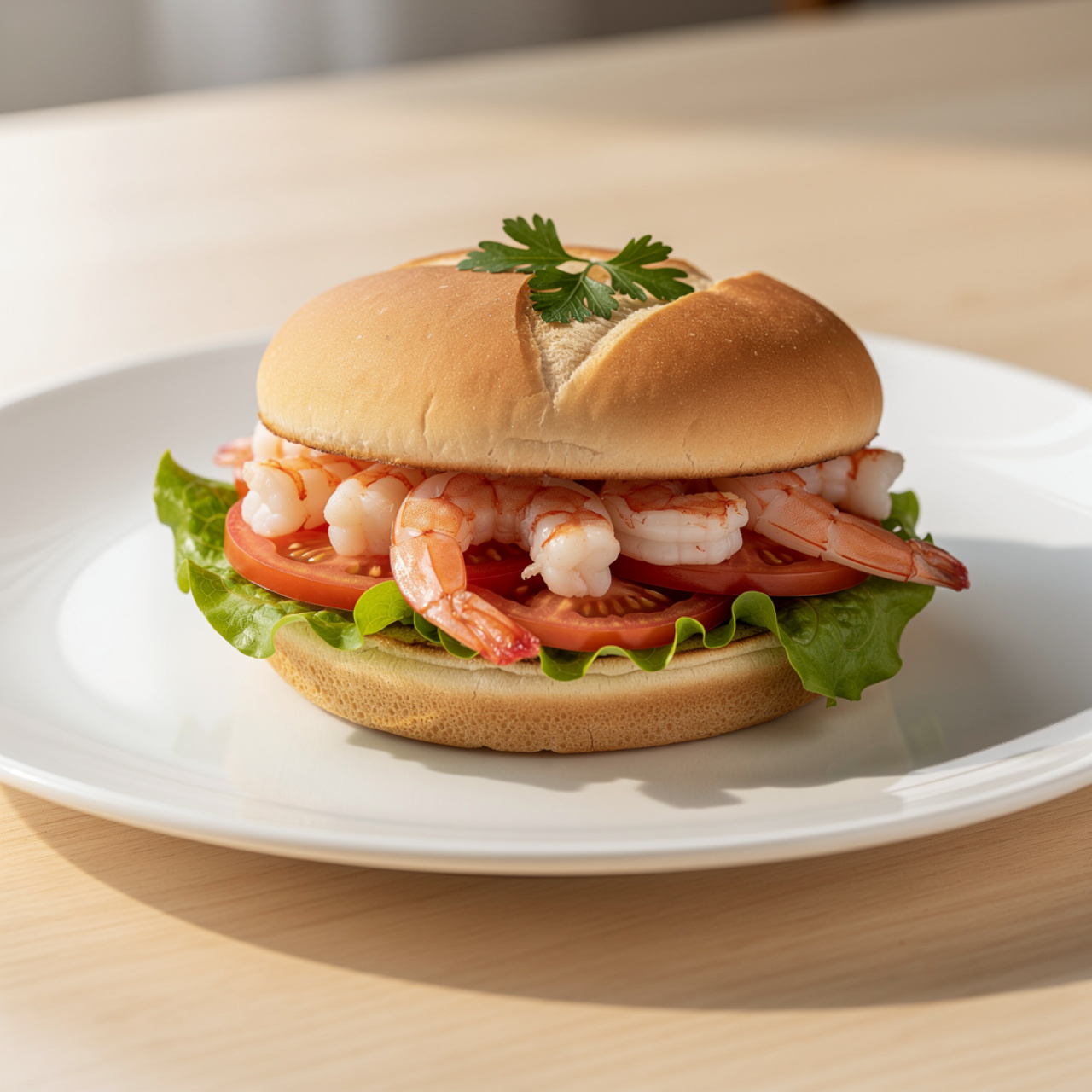 Classic Fried Shrimp Po' Boy Sandwich