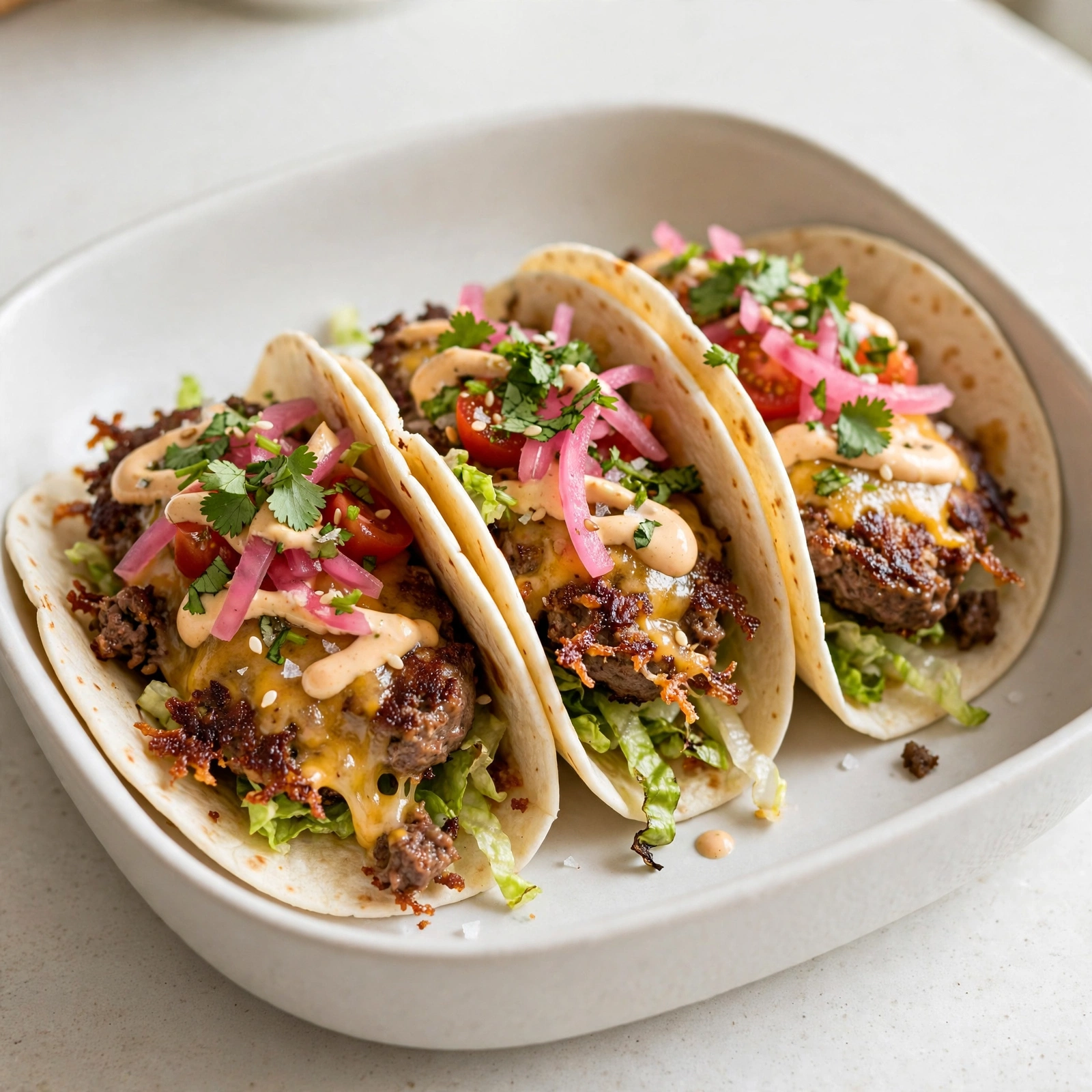 Smash Burger Tacos